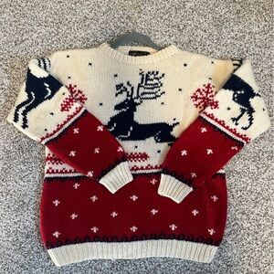 Vintage Eddie Bauer Christmas Sweater size medium